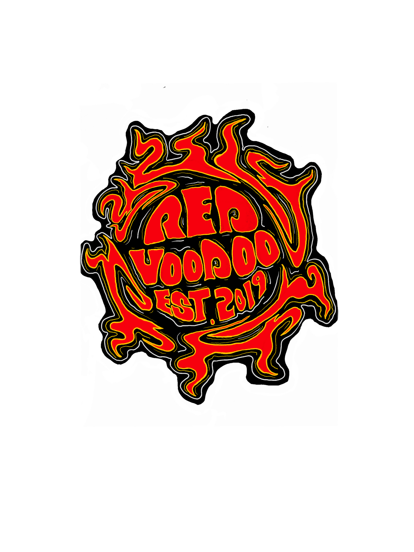 Red Voodoo “Surf” Sticker